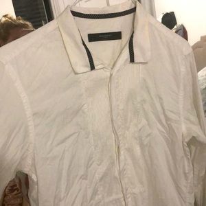 Givenchy Paris men’s tuxedo shirt pintuck pleats